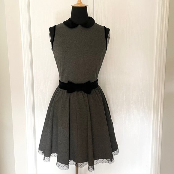 RED Valentino Dresses & Skirts - RED Valentino Fit and Flare Dress with Velvet Details